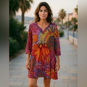 Vibrant Native American Style Print with just the
right amount of Glimmer